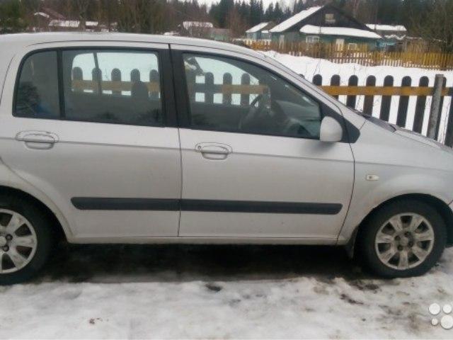 Hyundai Getz после приличного ДТП.